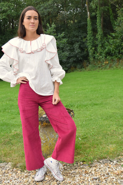 PANTALONES SOL - PANA FRAMBUESA