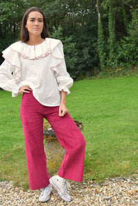 PANTALONES SOL - PANA FRAMBUESA