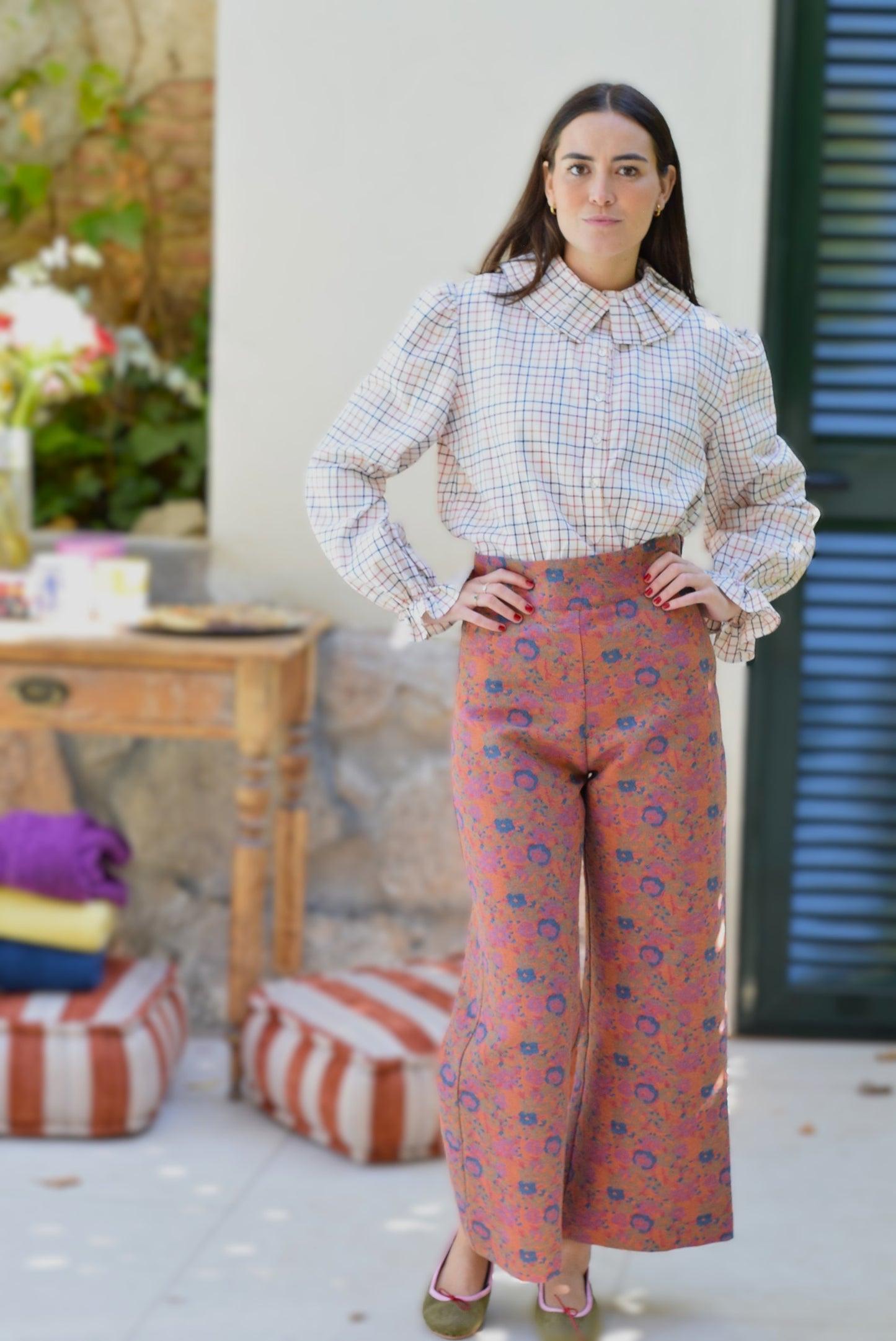 PANTALONES SOL - FLOR SALMÓN - PREORDER 26 NOVIEMBRE