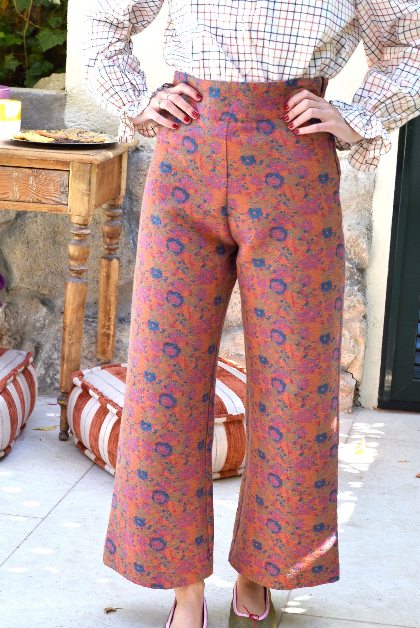 PANTALONES SOL - FLOR SALMÓN - PREORDER 26 NOVIEMBRE