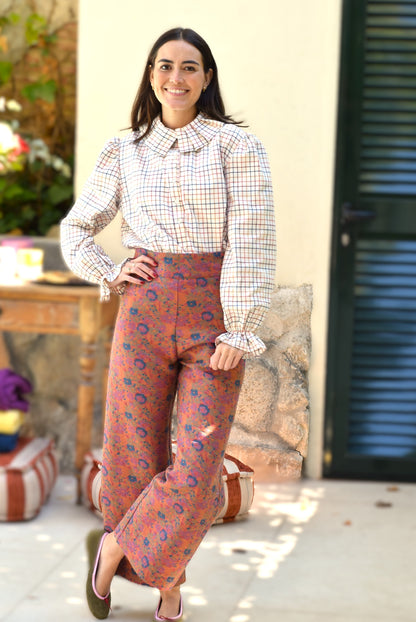 PANTALONES SOL - FLOR SALMÓN - PREORDER 26 NOVIEMBRE