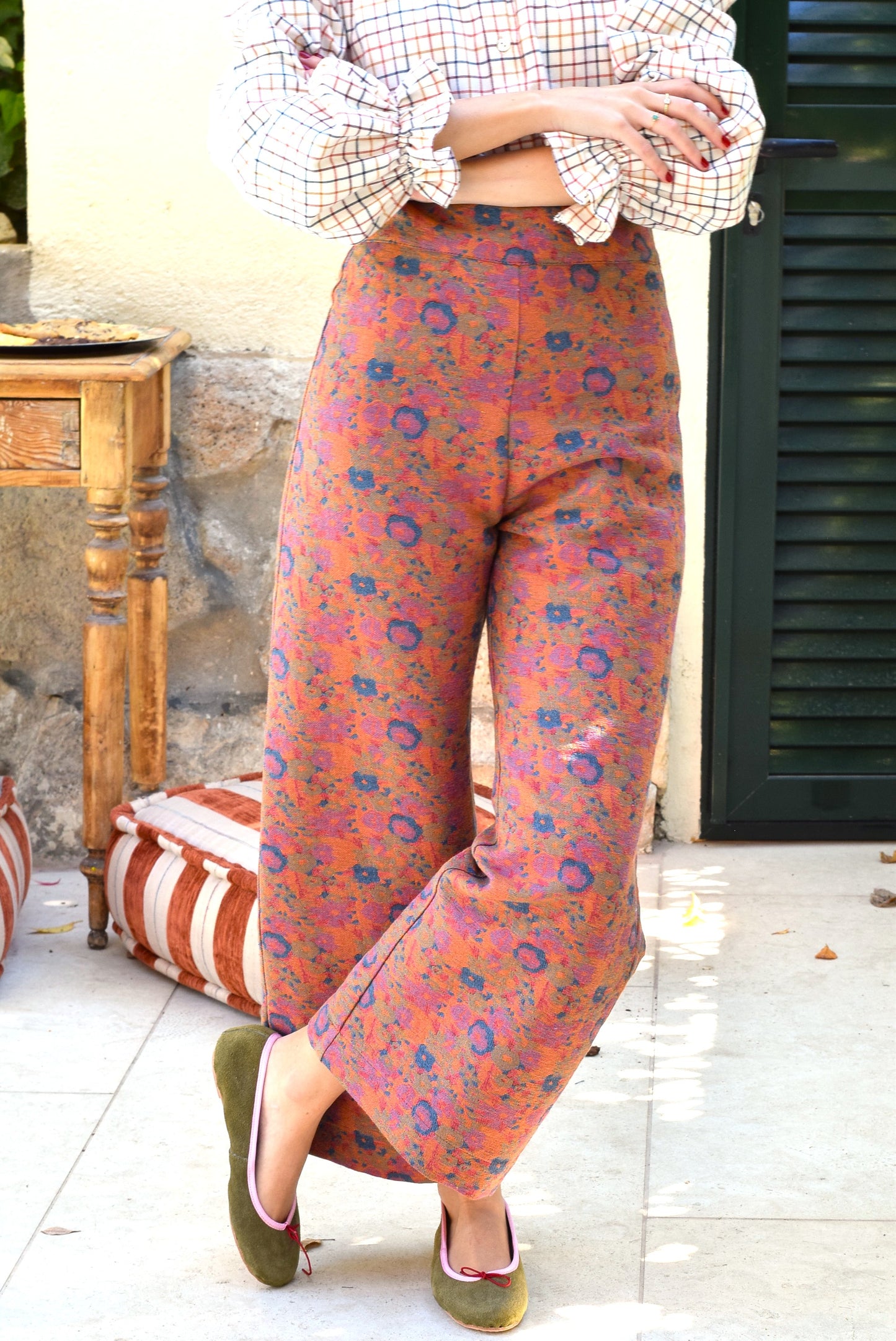 PANTALONES SOL - FLOR SALMÓN - PREORDER 26 NOVIEMBRE