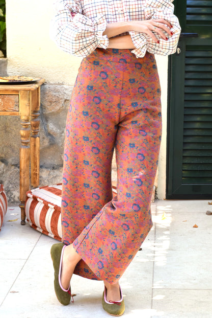 PANTALONES SOL - FLOR SALMÓN - PREORDER 26 NOVIEMBRE