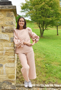 SUDADERA FEDERICA - RAYAS NARANJAS