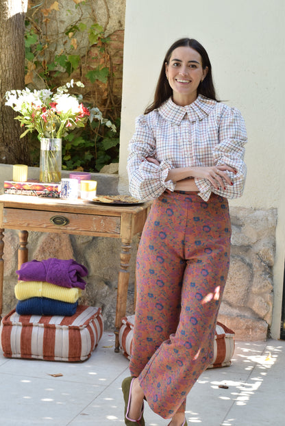 PANTALONES SOL - FLOR SALMÓN - PREORDER 26 NOVIEMBRE