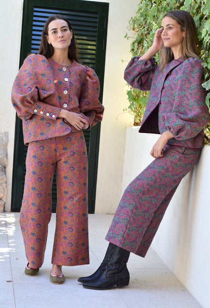 PANTALONES SOL - FLOR SALMÓN - PREORDER 26 NOVIEMBRE