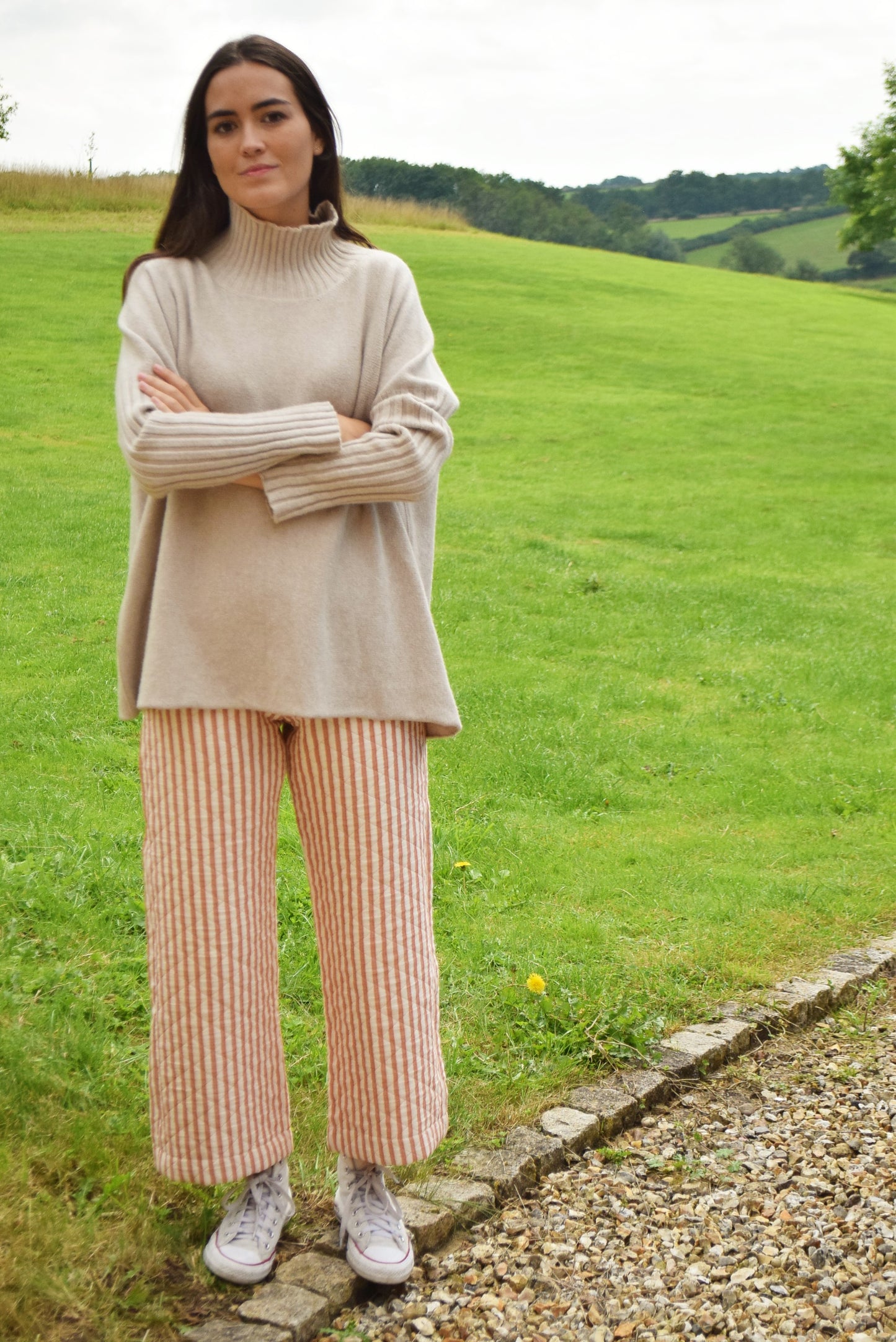 SOL PANTS - ORANGE STRIPES