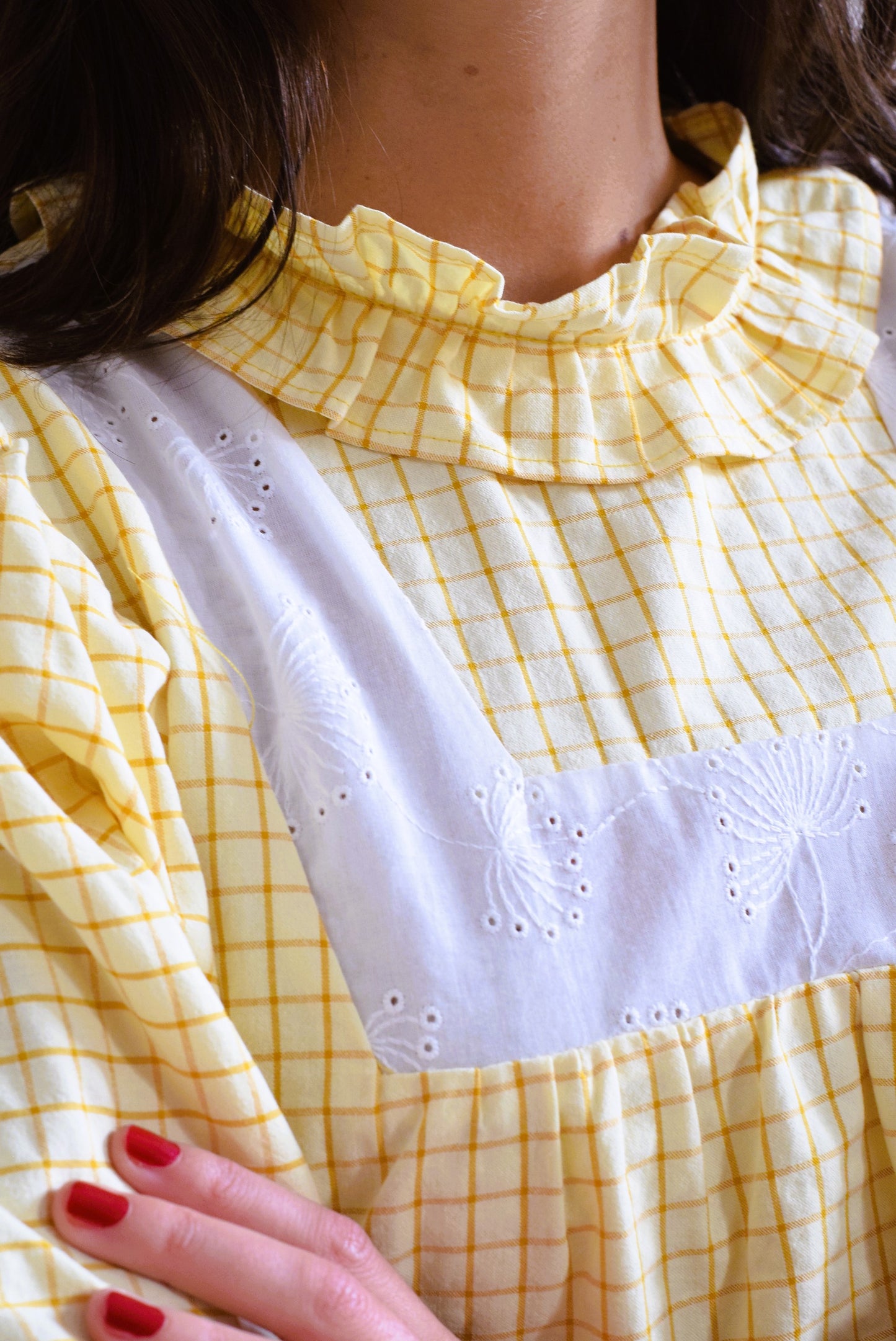 BLUSA CLEMENTINA - CUADRO AMARILLO