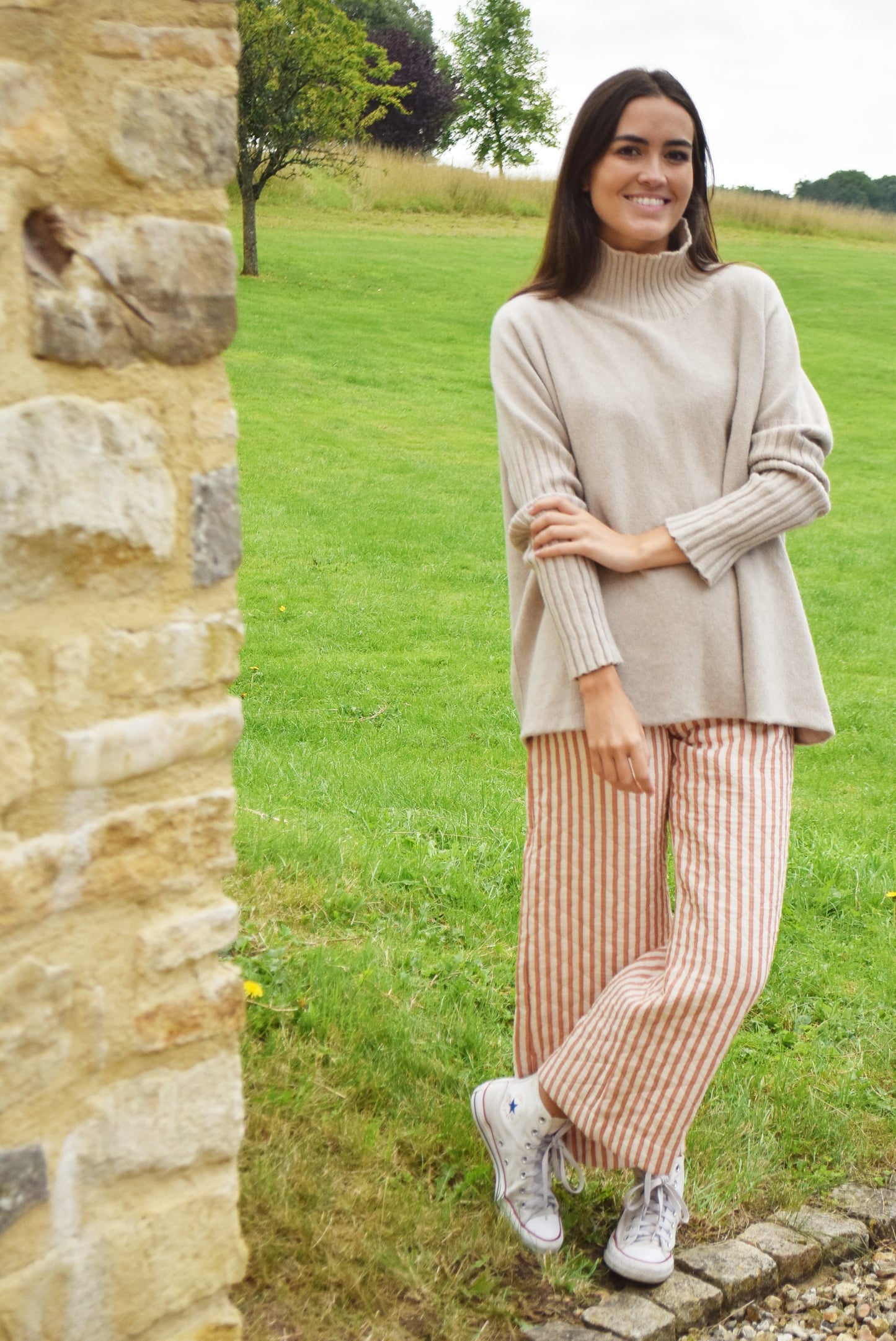 SOL PANTS - ORANGE STRIPES
