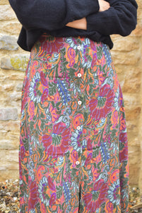 FALDA ANA - FLORES GRANATES -