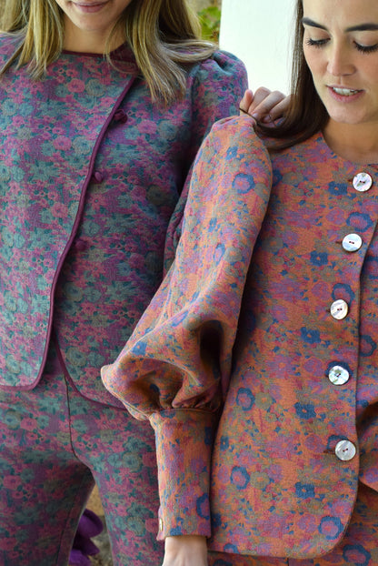 BLUSA FEDERICA - FLORES ROSA - PREORDER 30 NOVIEMBRE