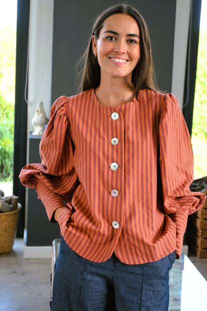 BLUSA HILDA - RAYAS CALDERA - PREORDER 7 SEPTIEMBRE
