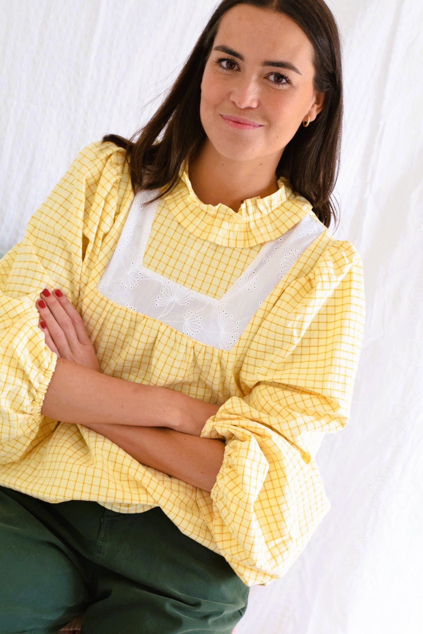 BLUSA CLEMENTINA - CUADRO AMARILLO