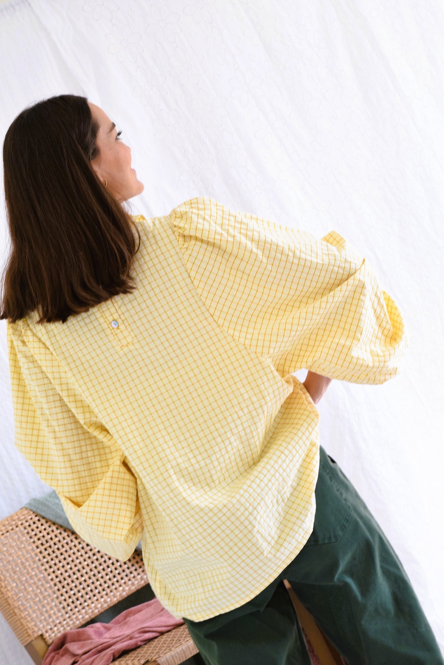 BLUSA CLEMENTINA - CUADRO AMARILLO