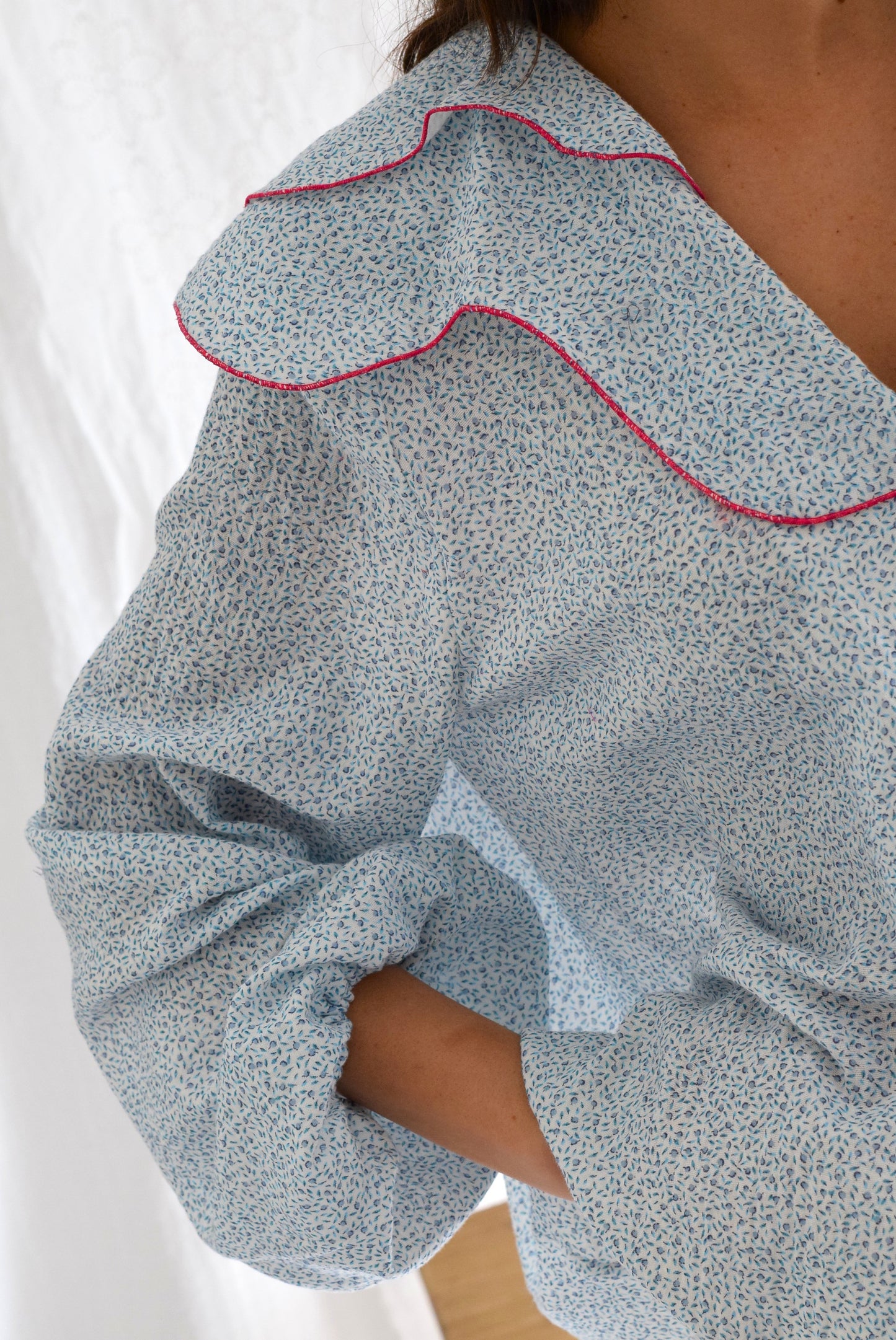 CAMISA MÁXIMA - FLOR AZUL