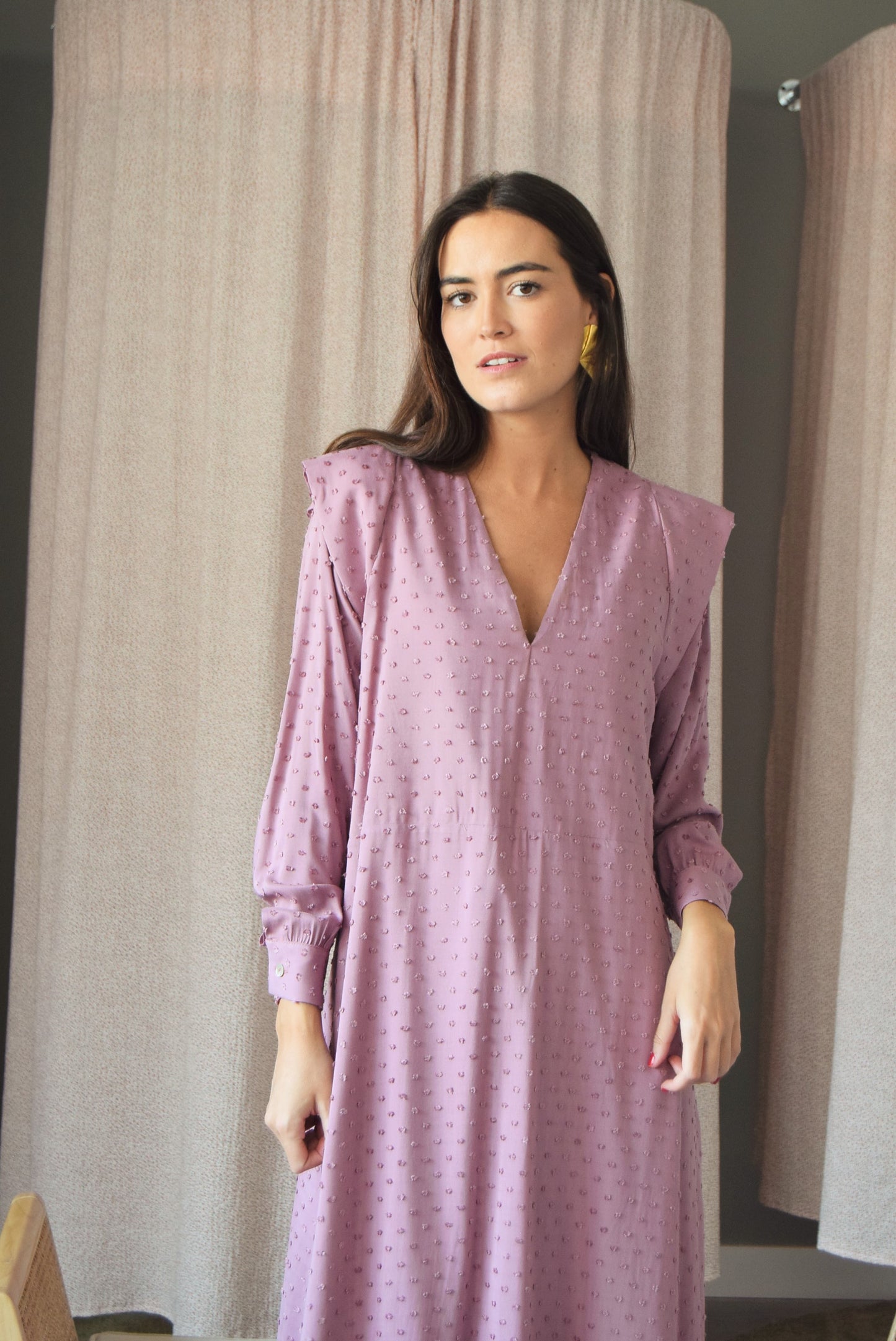 VESTIDO CARLOTA - PLUMETI MALVA -