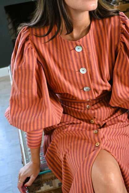 BLUSA HILDA - RAYAS CALDERA - PREORDER 7 SEPTIEMBRE