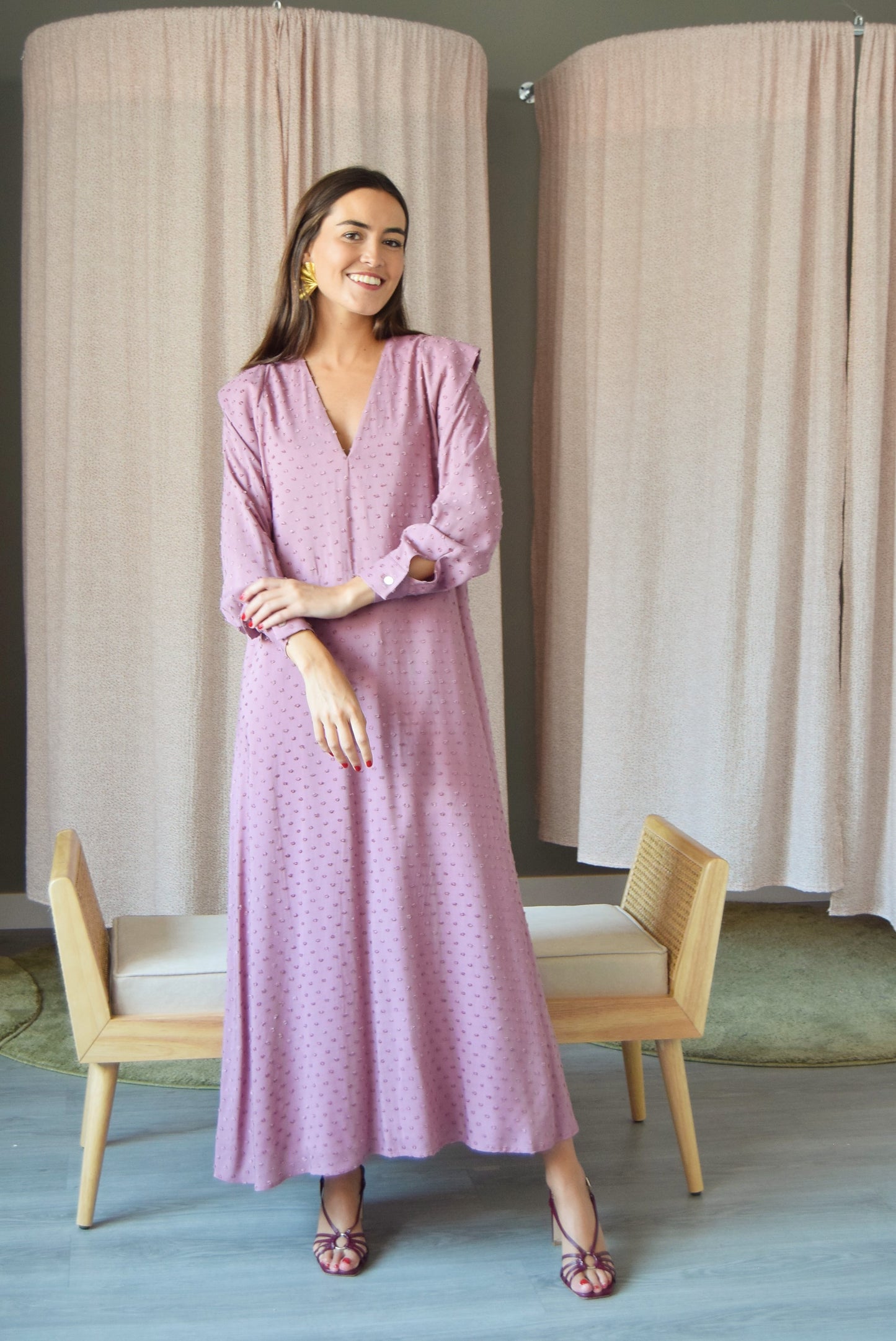 VESTIDO CARLOTA - PLUMETI MALVA -