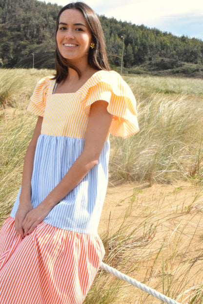 EMILIA DRESS - TRICOLOR -