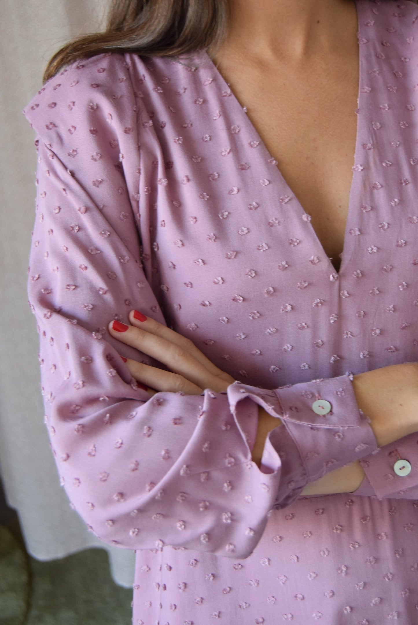 VESTIDO CARLOTA - PLUMETI MALVA -
