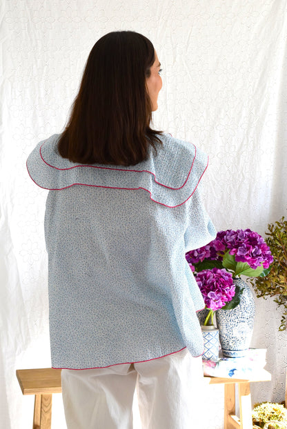 CAMISA MÁXIMA - FLOR AZUL