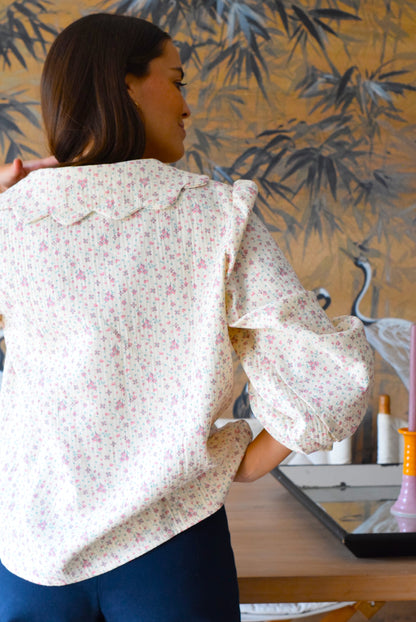 BLUSA GRETA - FLORECITAS - PREORDER 5 SEPTIEMBRE