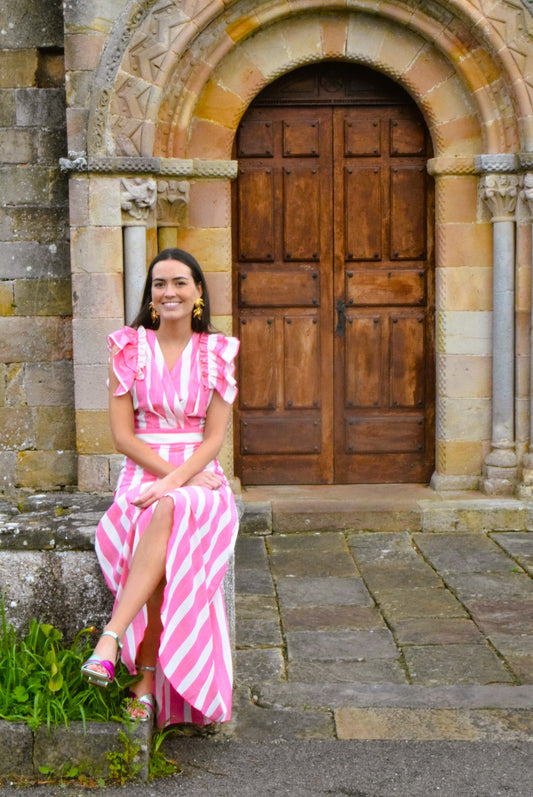 FELISA DRESS - PINK STRIPES