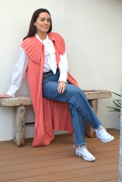CHALECO GRAZIA - MOHAIR ROSA