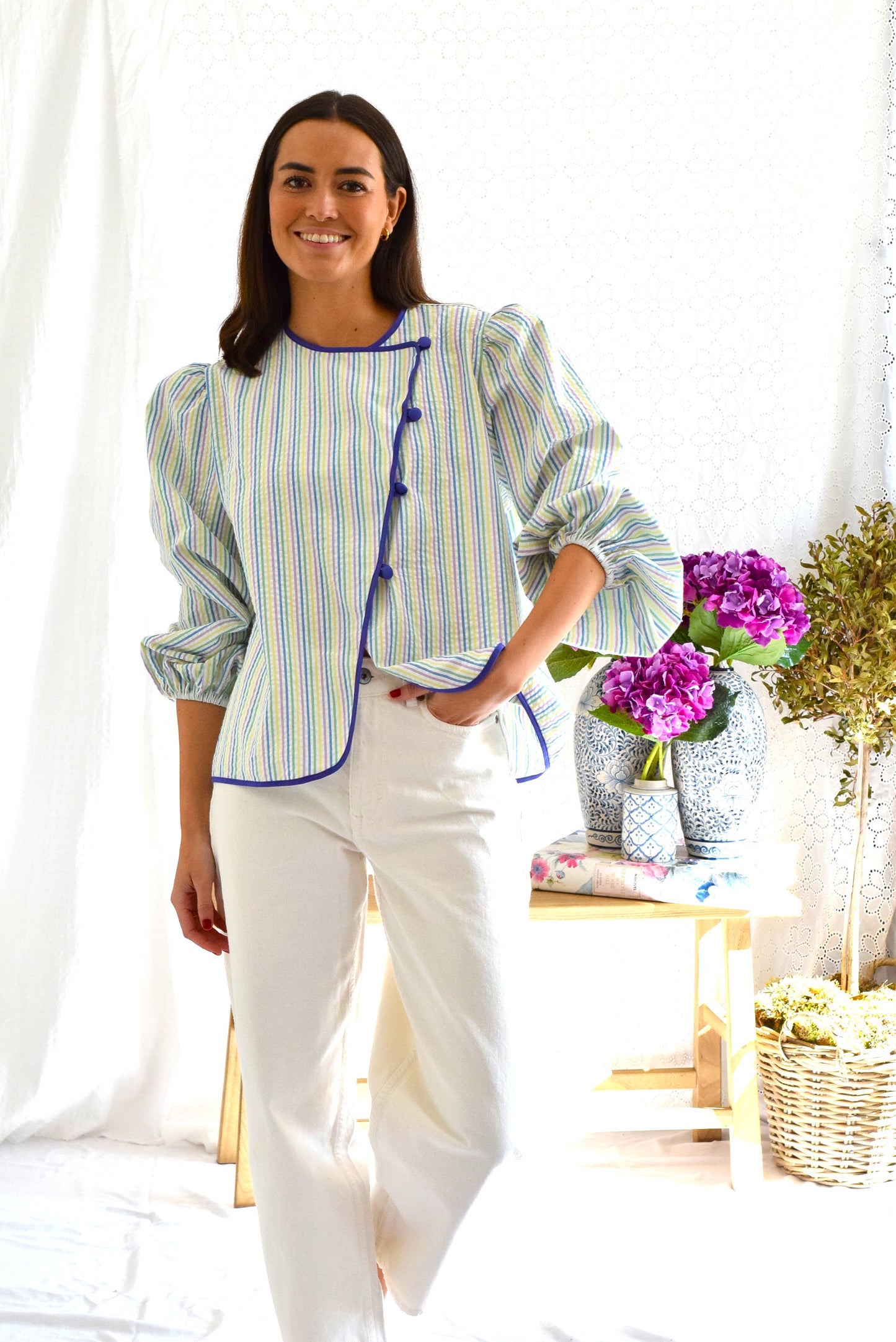 BLUSA FEDERICA - RAYAS COLORES