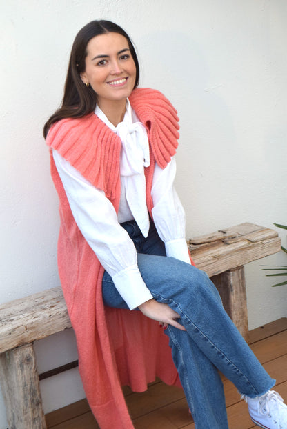 CHALECO GRAZIA - MOHAIR ROSA