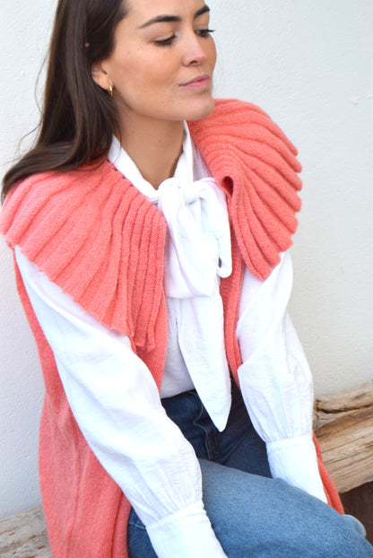 CHALECO GRAZIA - MOHAIR ROSA