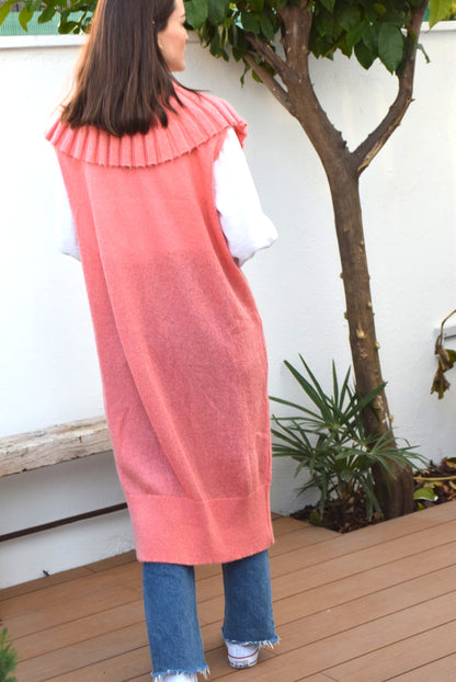 CHALECO GRAZIA - MOHAIR ROSA