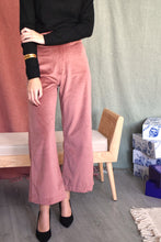 Load image into Gallery viewer, PANTALONES TERCIOPELO ROSA EMPOLVADO 
