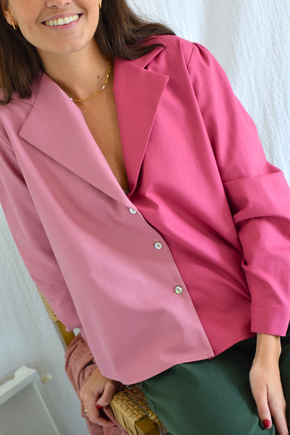 BLUSA BELÉN -  ROSA BICOLOR