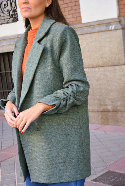 CHAQUETA NONA - PAÑO VERDE -