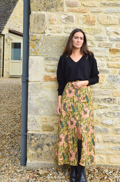 FALDA ANA - FLORES VERDES - PREORDER 9 DICIEMBRE