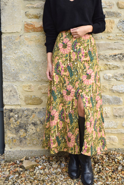 FALDA ANA - FLORES VERDES - PREORDER 9 DICIEMBRE