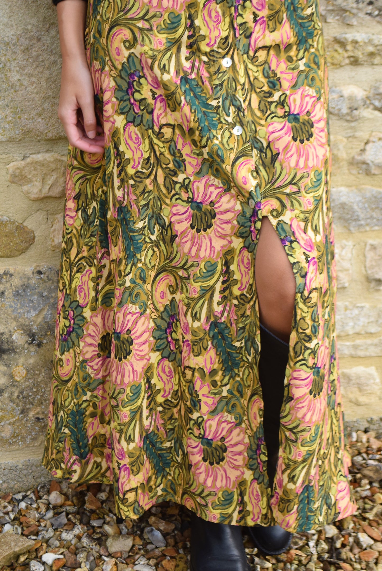 FALDA ANA - FLORES VERDES - PREORDER 9 DICIEMBRE