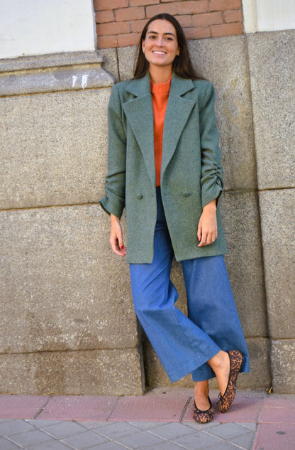 CHAQUETA NONA - PAÑO VERDE -