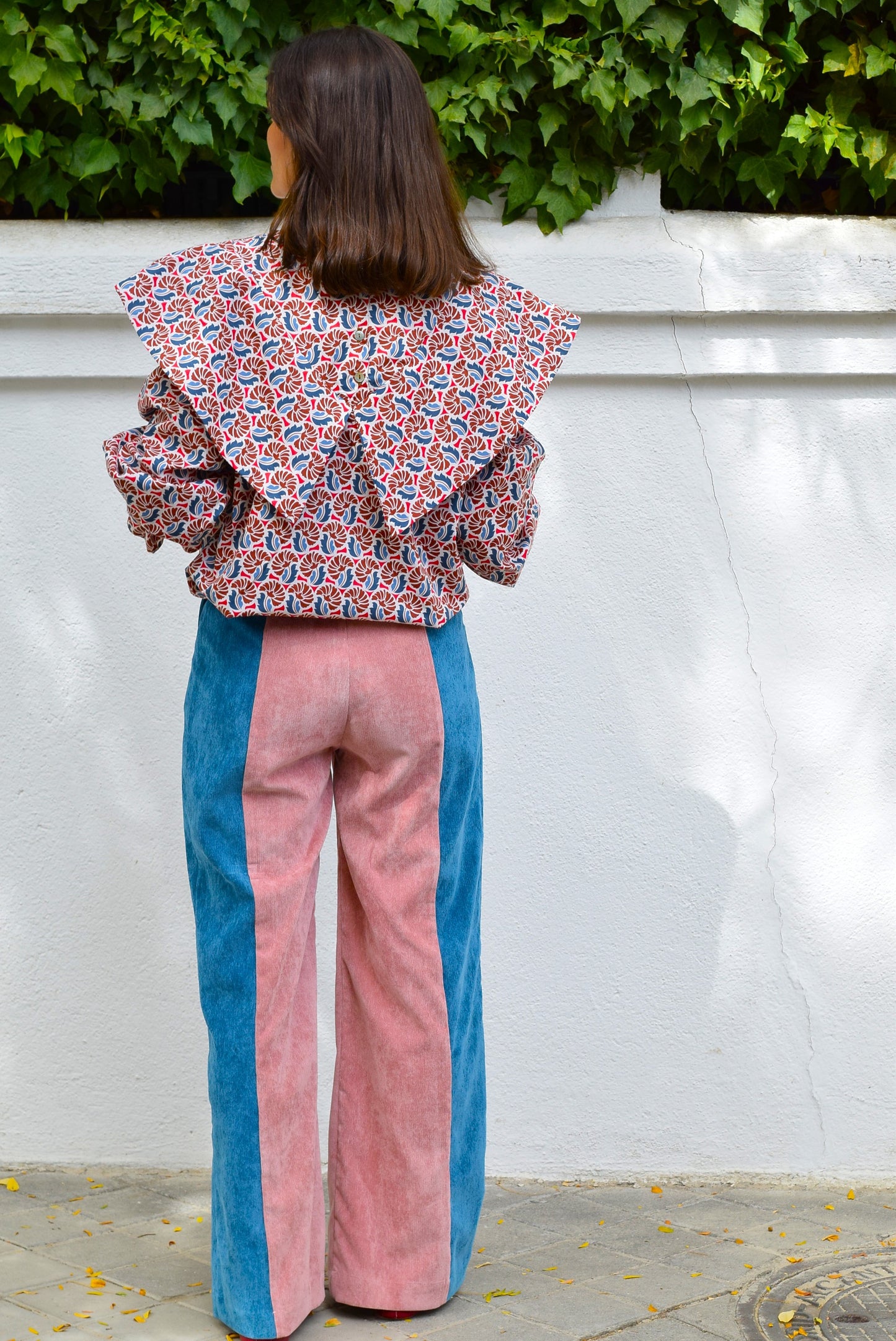 PANTALONES ITZIAR - BICOLOR AZUL Y ROSA - PREORDER 15 NOVIEMBRE