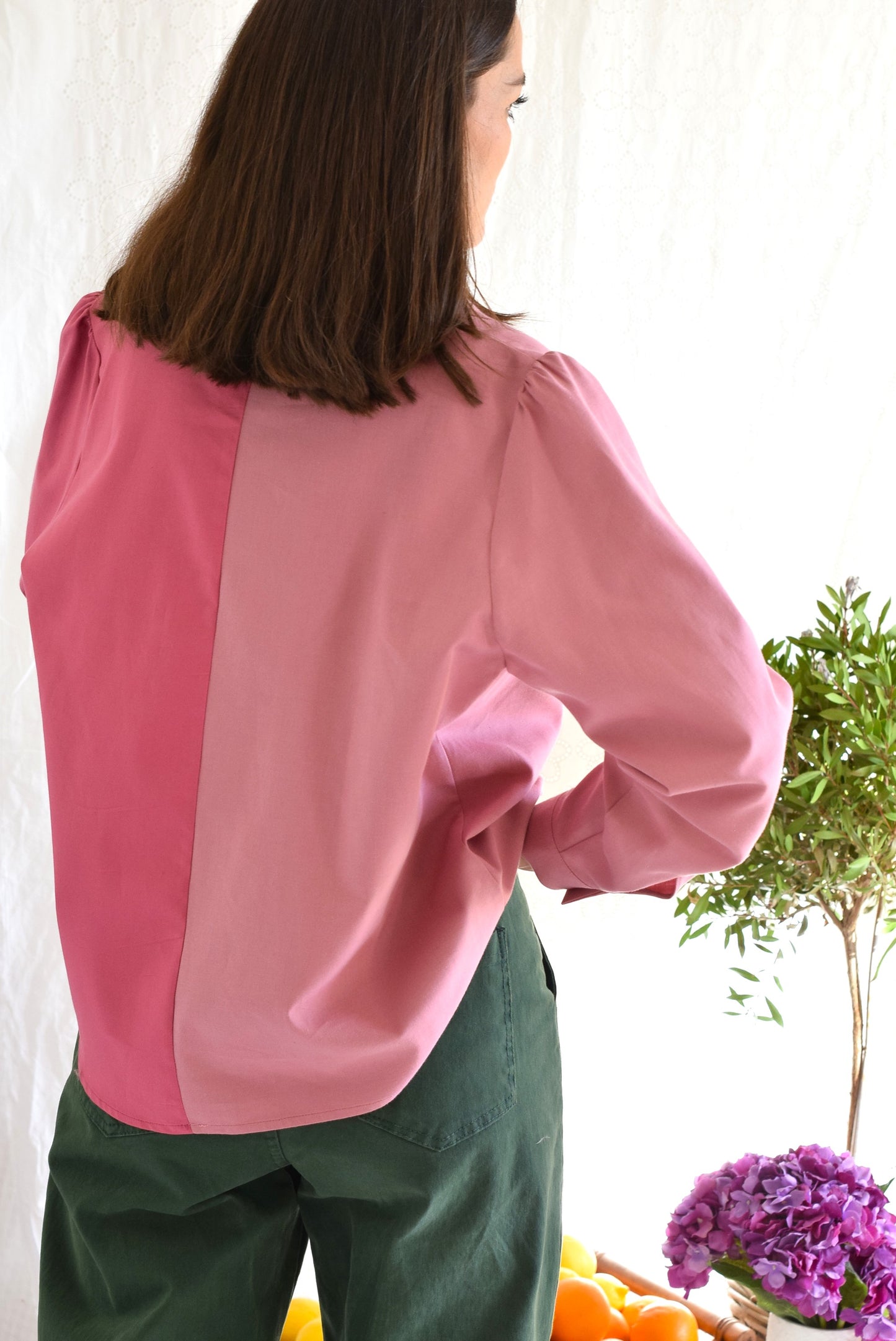 BLUSA BELÉN -  ROSA BICOLOR