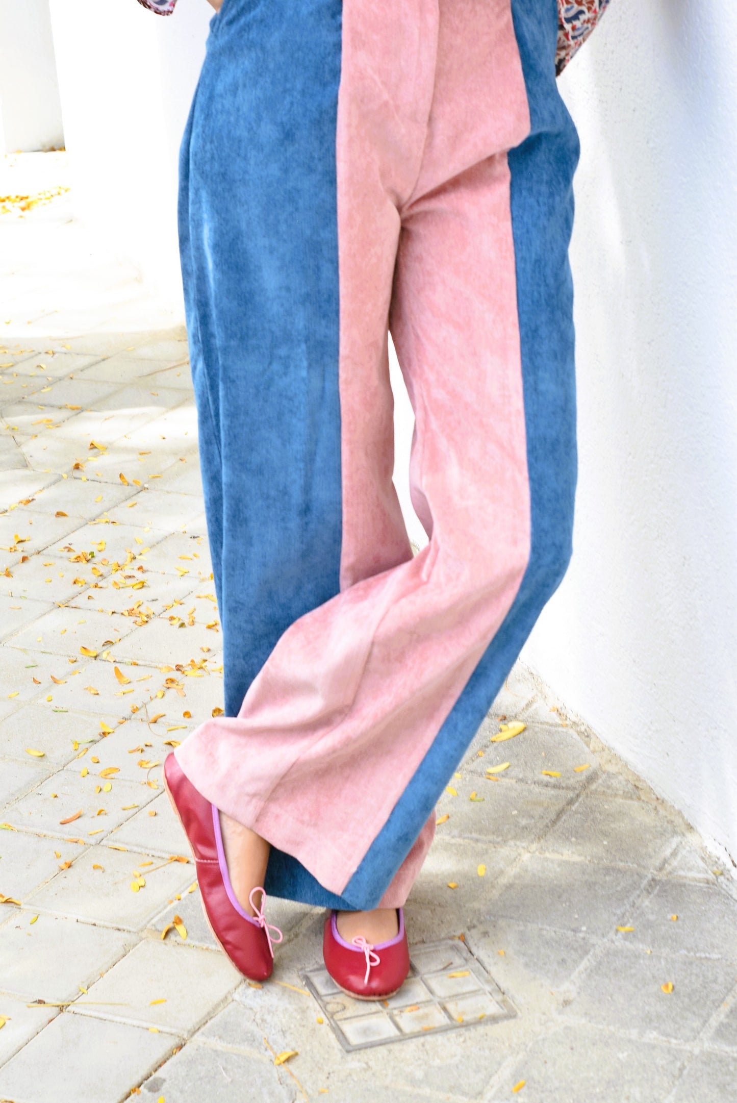 PANTALONES ITZIAR - BICOLOR AZUL Y ROSA - PREORDER 15 NOVIEMBRE