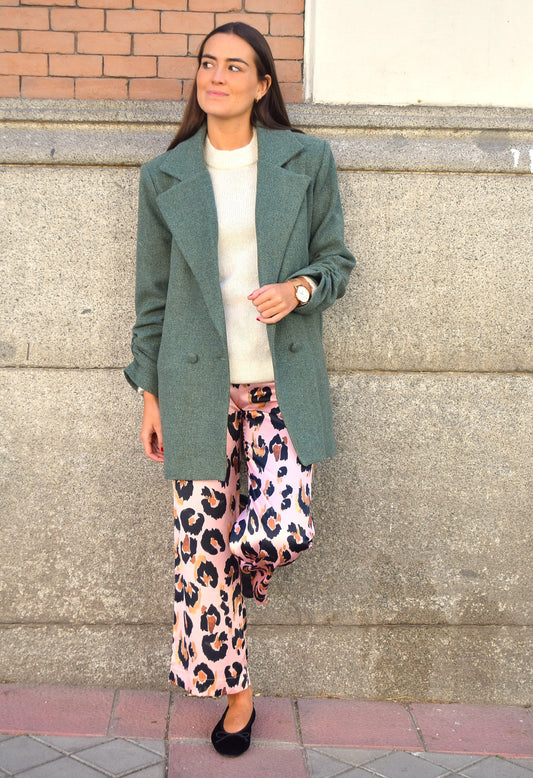 CHAQUETA NONA - PAÑO VERDE -