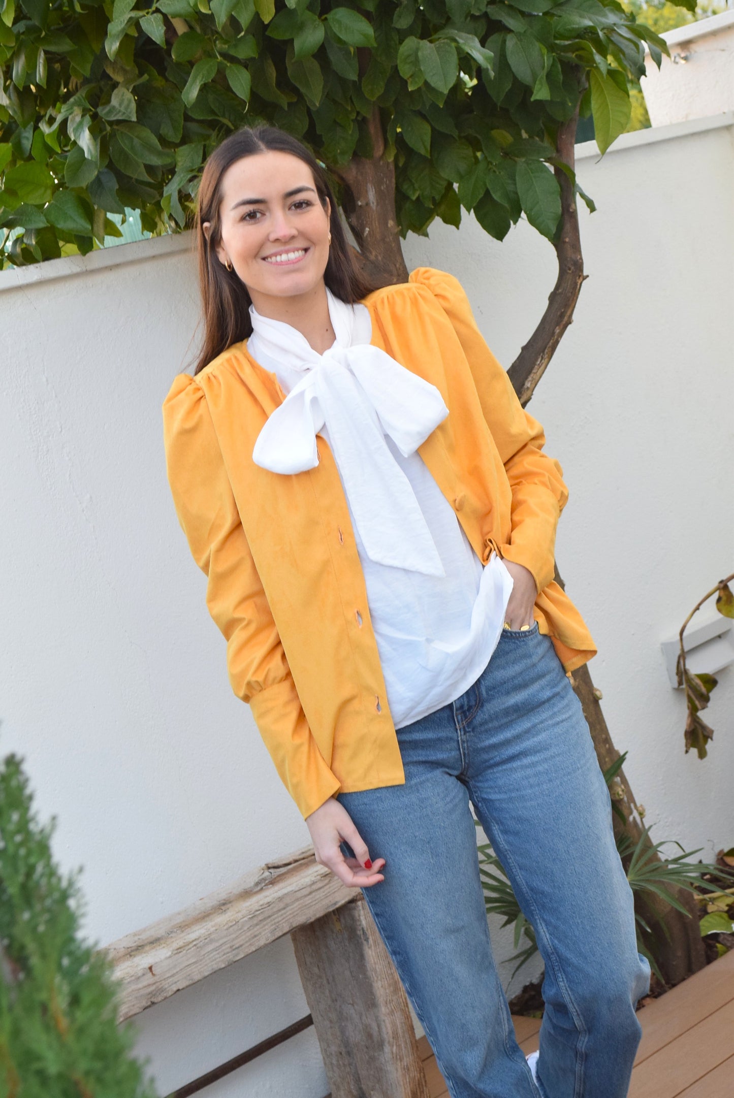 BLUSA FABIOLA CERRADA - ANTELINA MOSTAZA -