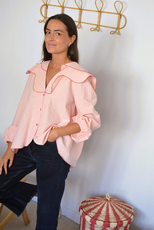 CAMISA MÁXIMA - CUADROS ROSA -