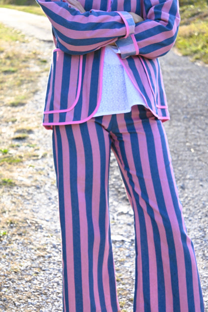 PANTALONES SOL -  RAYAS AZUL Y ROSA - PREORDER 3 SEPTIEMBRE