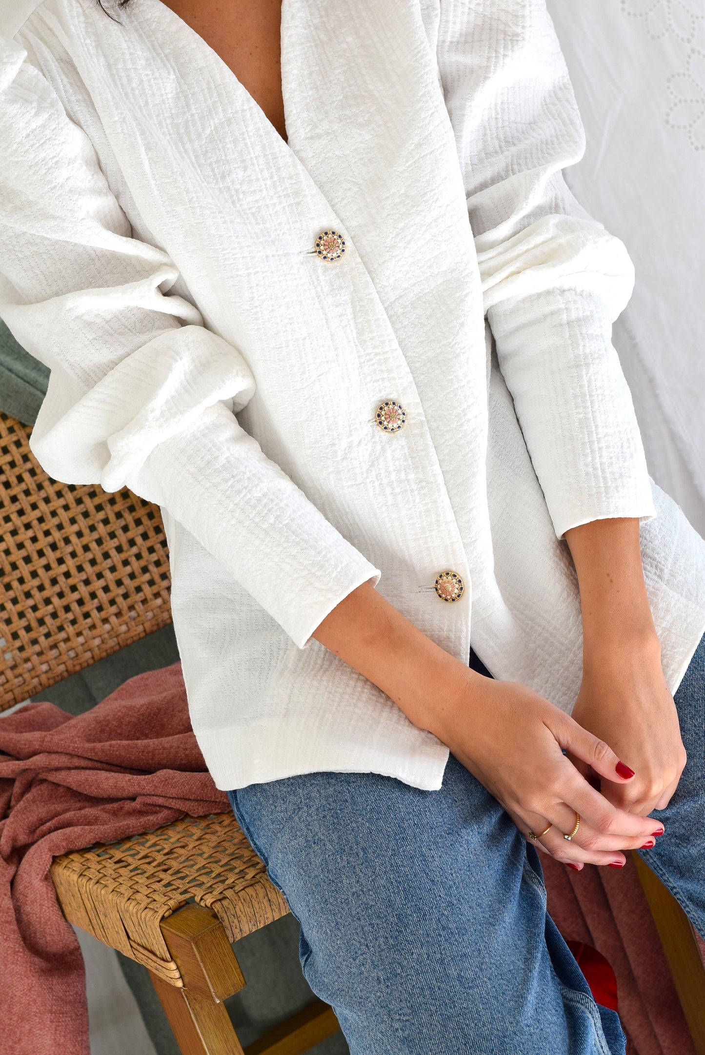 BLUSA FABIOLA - BLANCA - PREORDER 25 FEBRERO