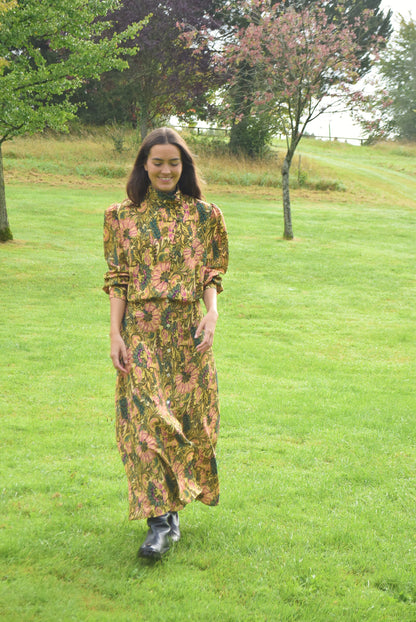 FALDA ANA - FLORES VERDES - PREORDER 9 DICIEMBRE