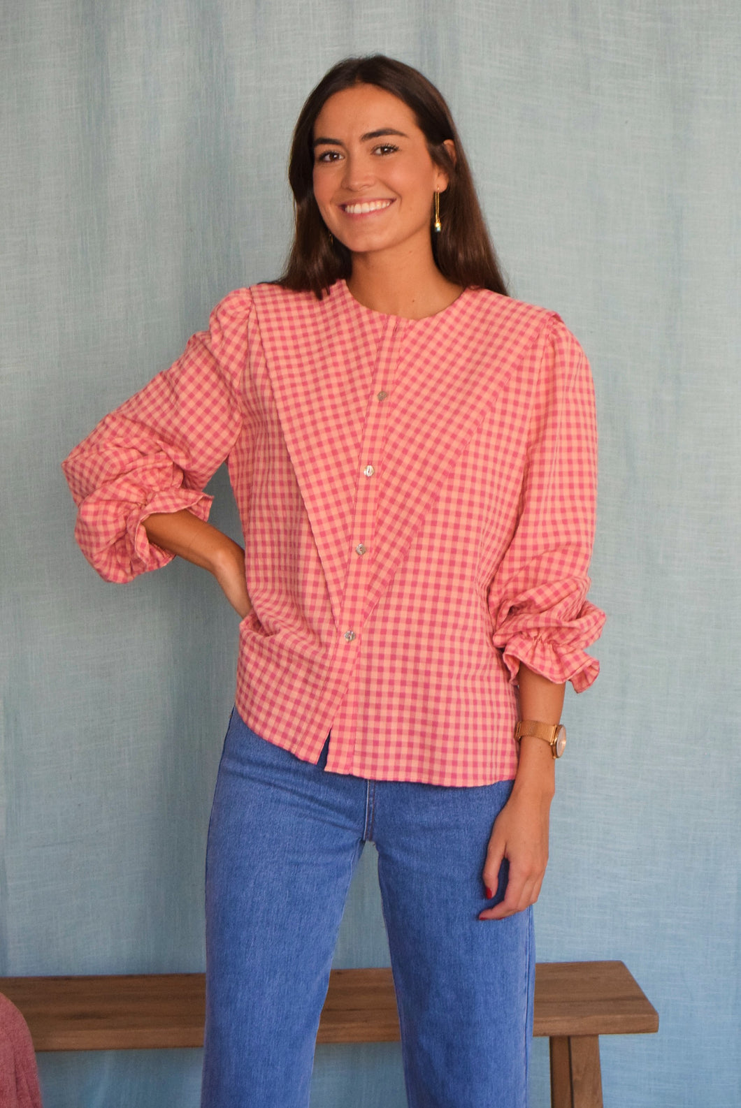 BLUSA ISABEL - VICHY ROSA