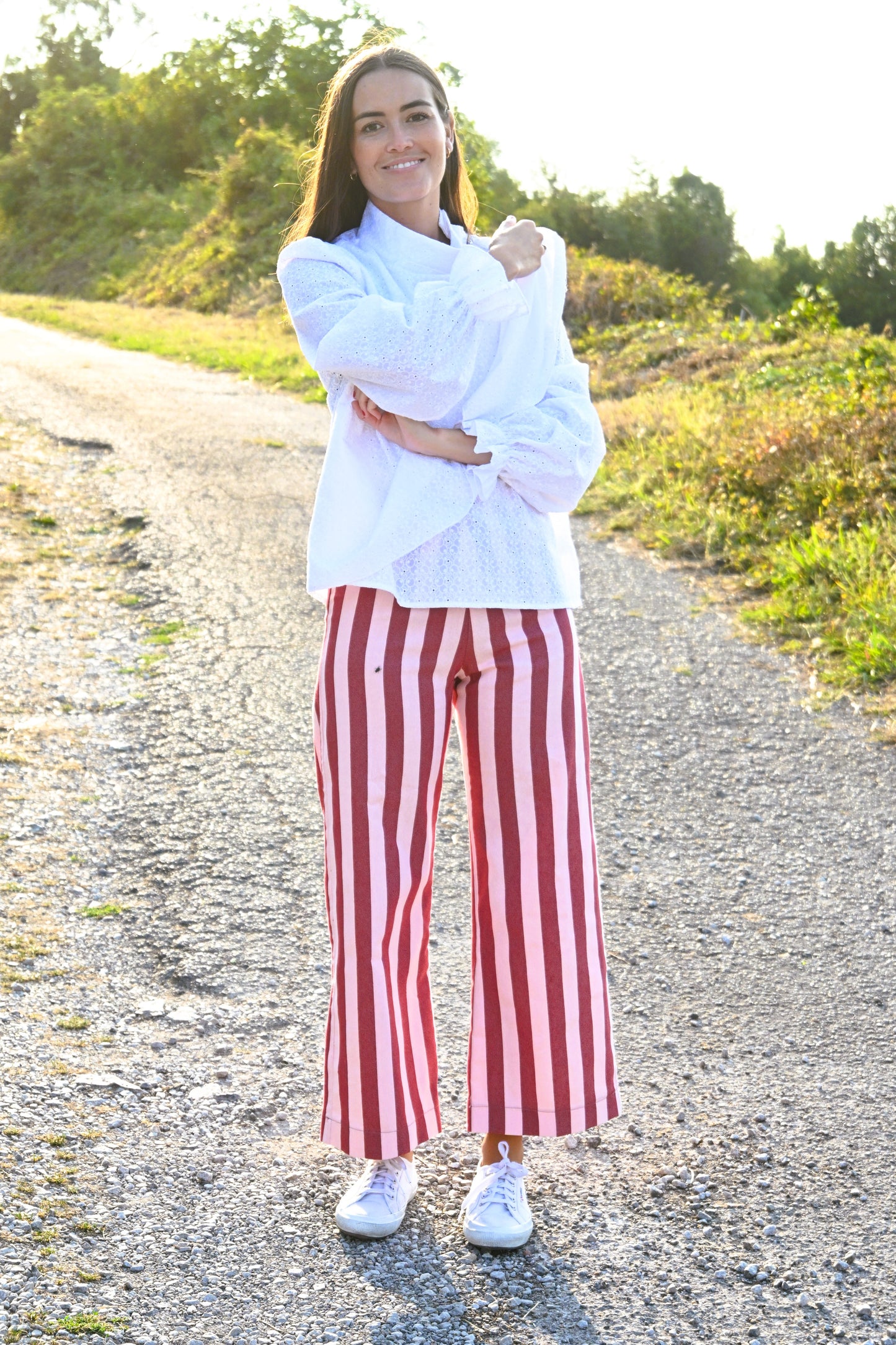 PANTALONES SOL -  GRANATE Y ROSA - PREORDER 3 SEPTIEMBRE